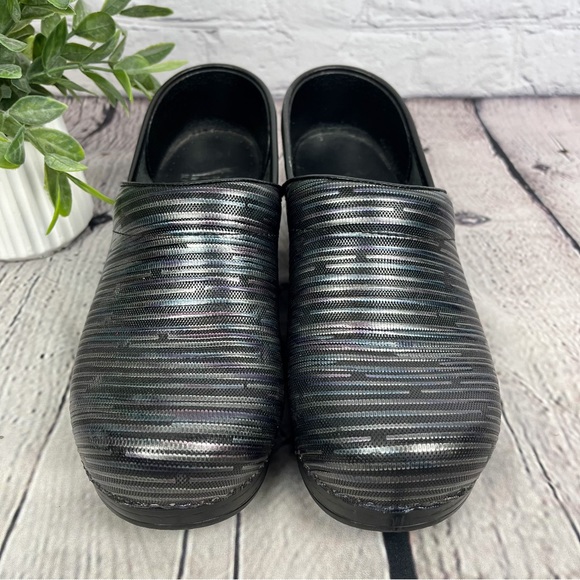 Dansko Professional Clogs Multi Twine Rainbow Metallic Stripe Sz EU 37 - Picture 2 of 14